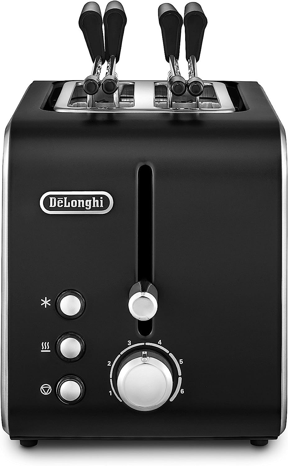 De Longhi CTX2203BK Tostapane 550w 2scomp.raccogli Briciole Nero