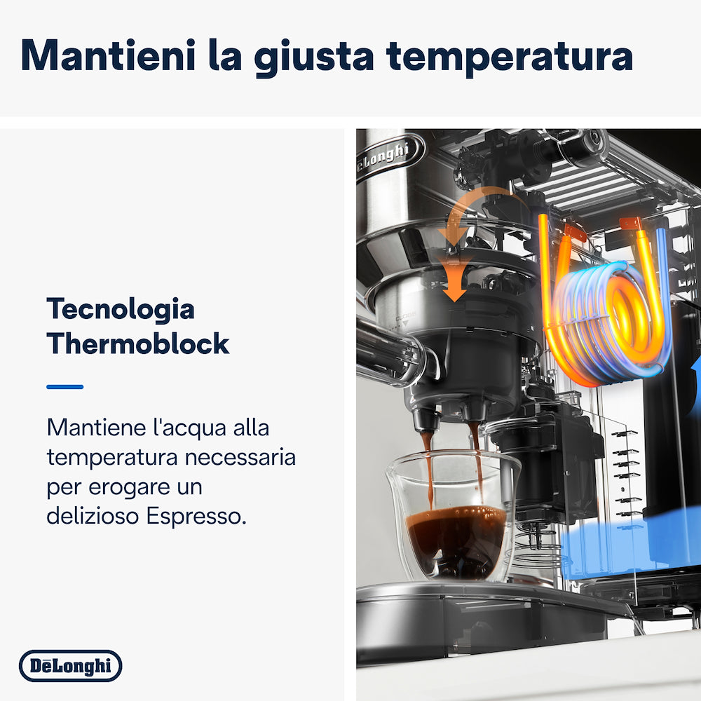De Longhi EC685R M.caffe' Cialde/polv.1lt C/cappucci.regolab. Red