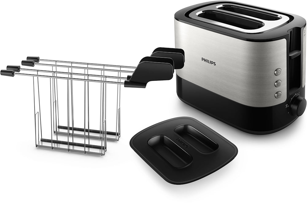 Philips HD2639 Tostapane 730w 7prog. 2scomp. Inox/nero