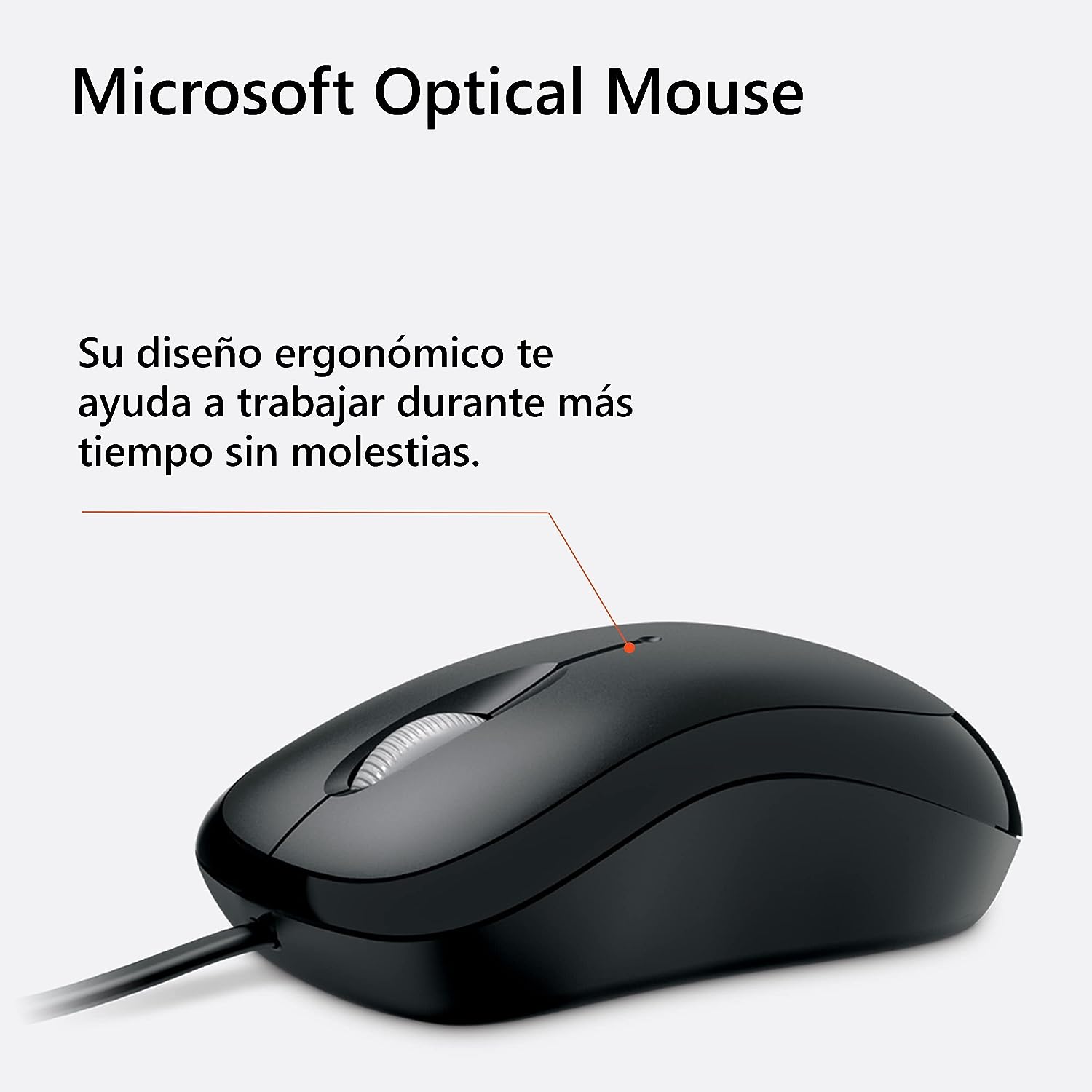 Microsoft P5800059 Mouse Ottico 800dpi 3pulsanti Nero