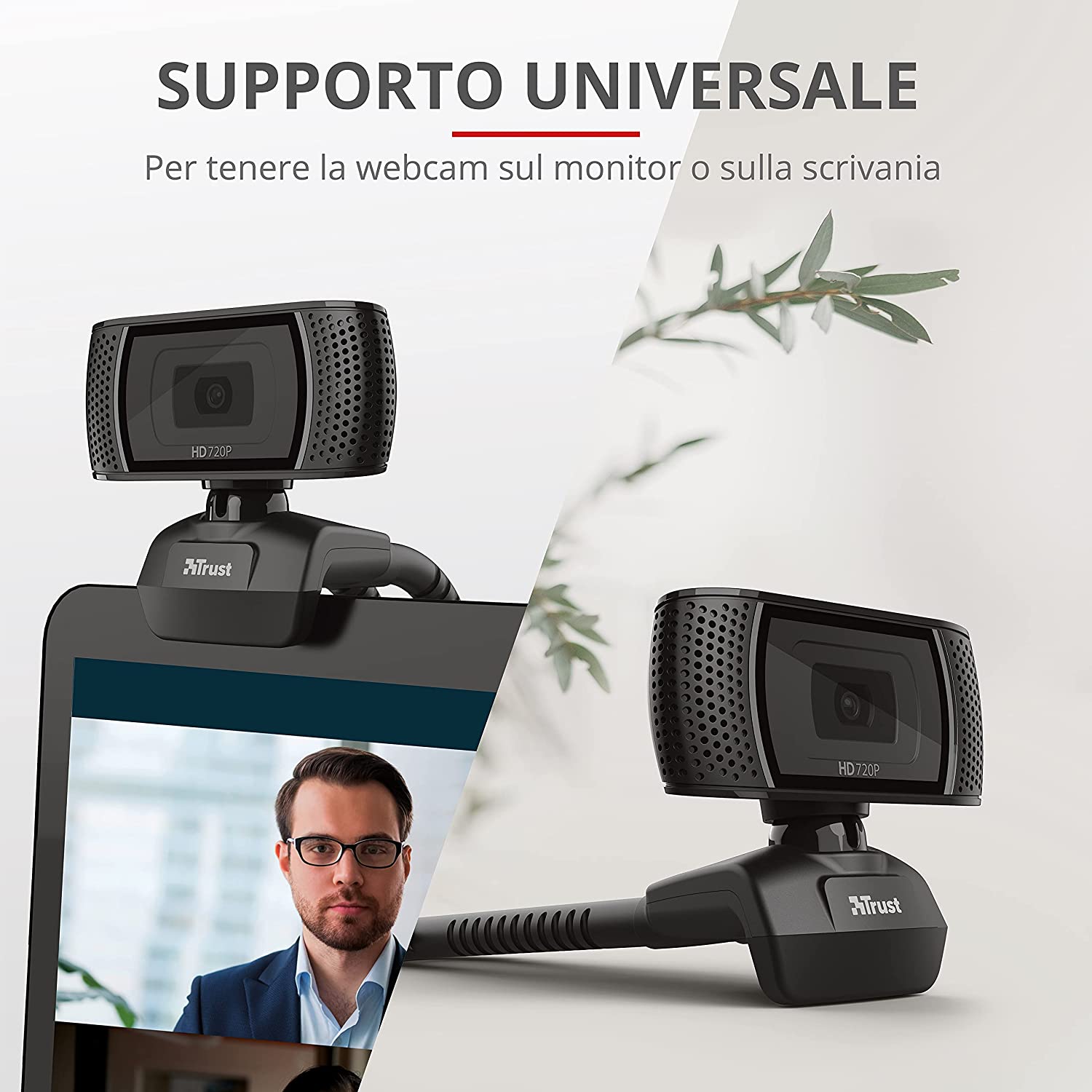 Trust Trino Webcam HD Nero