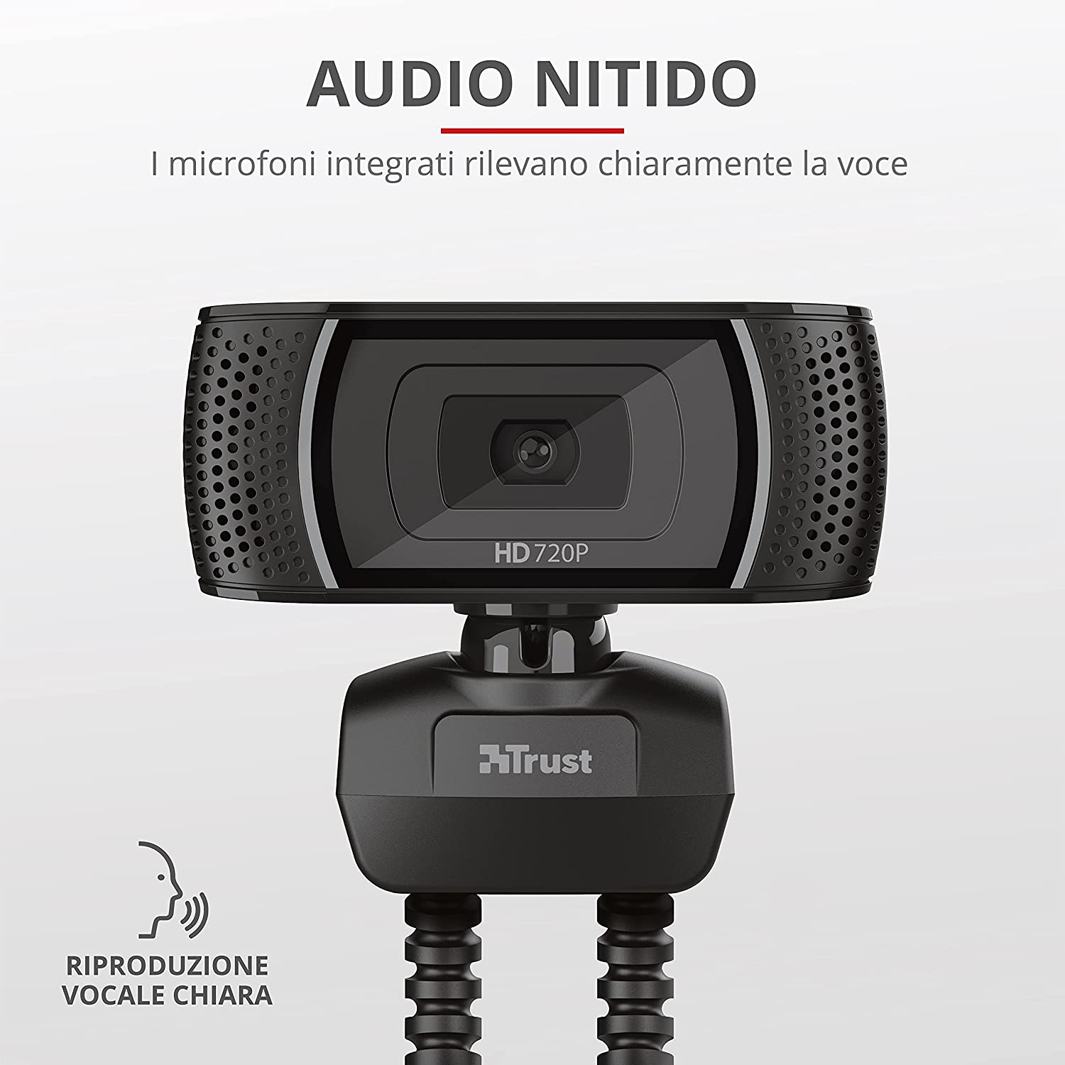 Trust Trino Webcam HD Nero