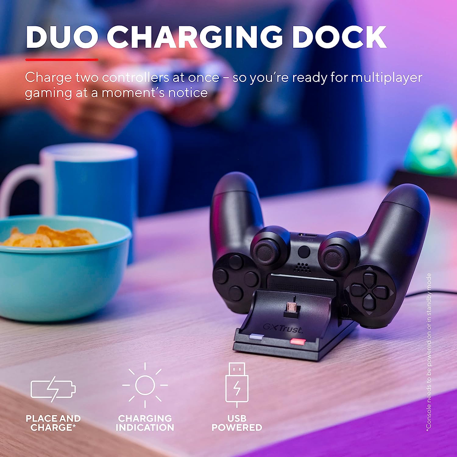 Trust Gaming GXT 235 Dock ricarica duale Nero