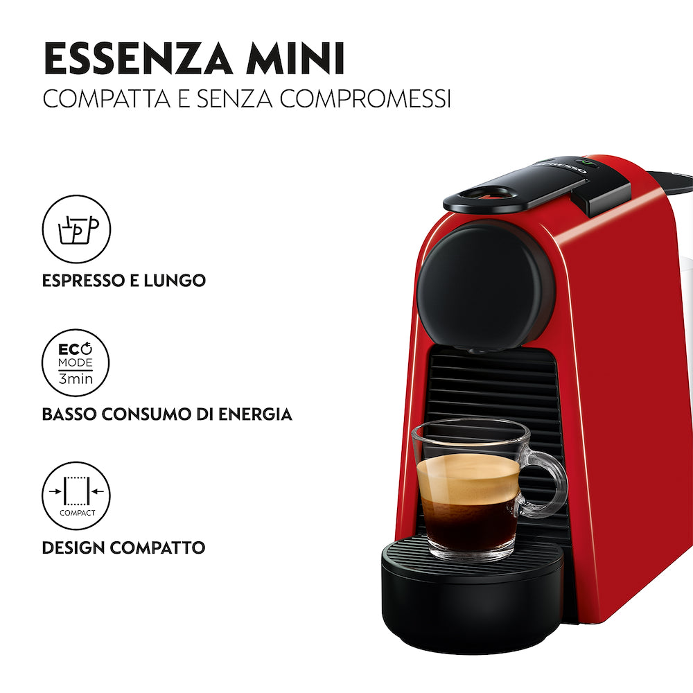 De Longhi EN85R M.caffe Caps 19bar 0.6lt Ess.mini Nespresso Rosso