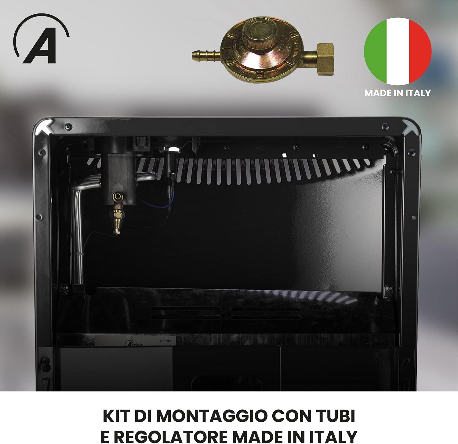 Ardes Boxer Stufa a gas con regolatore Nero