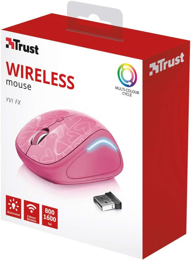 Trust Yvi FX Mouse wireless Rosa