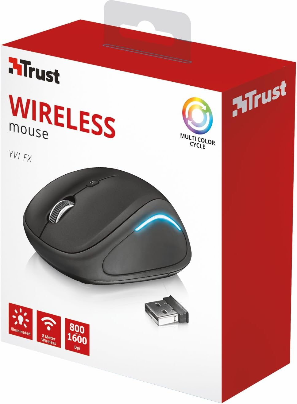 Trust Yvi FX Mouse wireless Nero