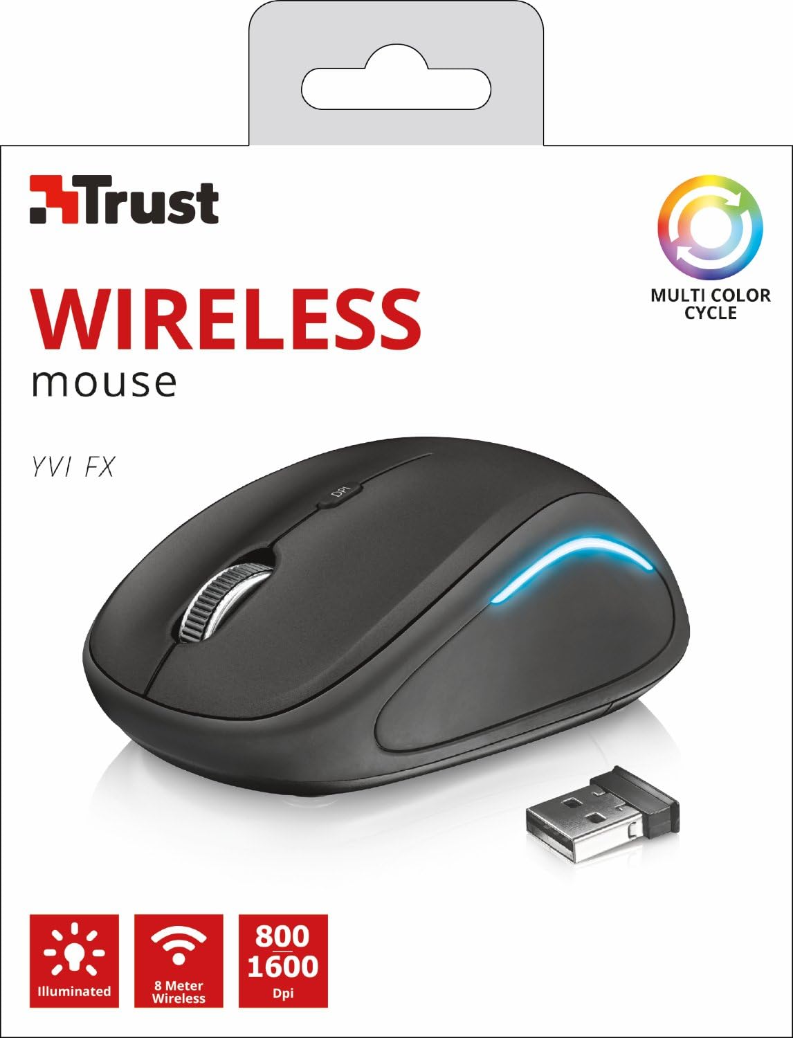 Trust Yvi FX Mouse wireless Nero