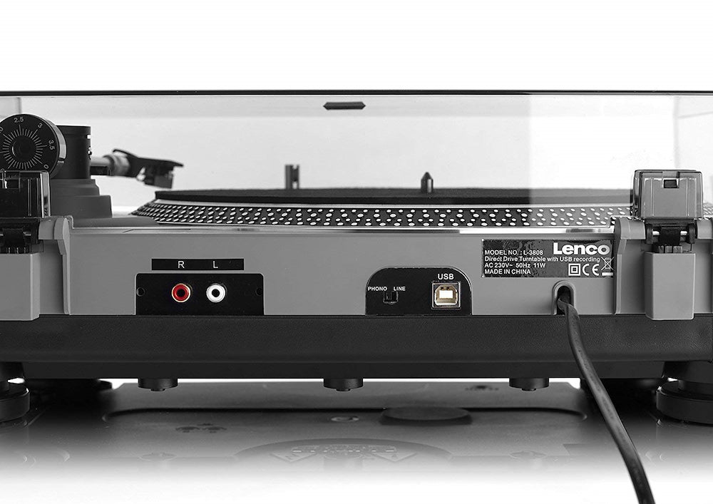 Lenco L3808MATTGREY Giradischi 33-45 Usb-pc Rca Matt Grey