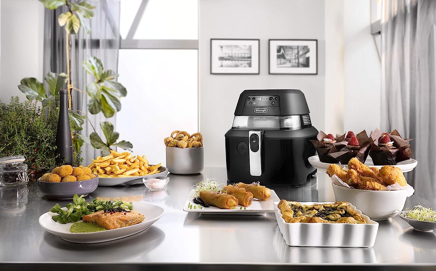 De Longhi FH2394BK Friggitrice Ad Aria 1400w Timer Term.regolab. Nero