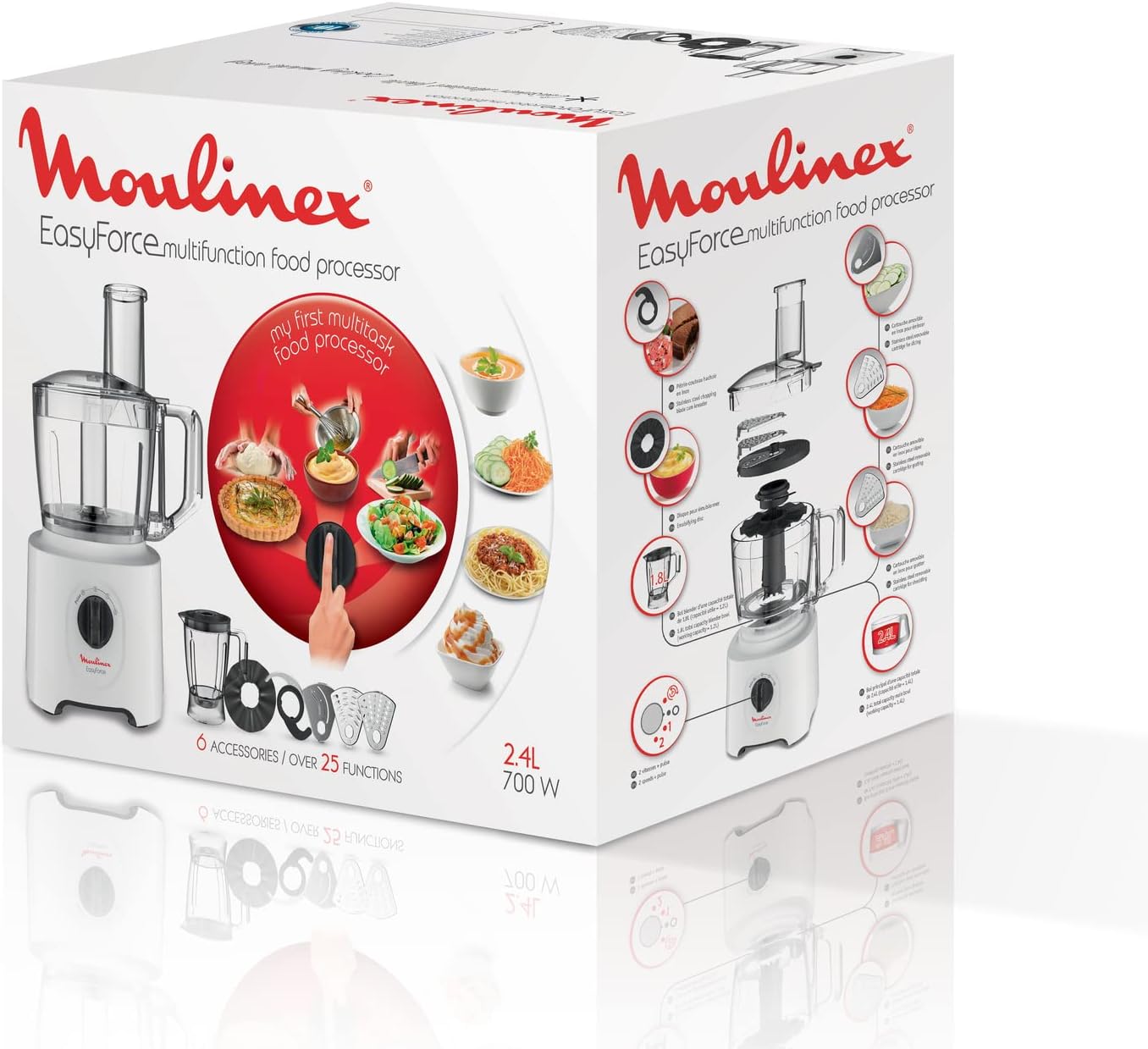 Moulinex FP2461 Robot Cucina 700w 2vel+pulse 6access. Easyforce