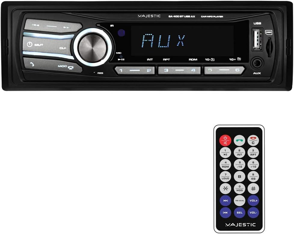 Majestic SA400BTUSBAX Lettore Car 100w Bt Mp3 Usb Aux V.voce Ill.bianco