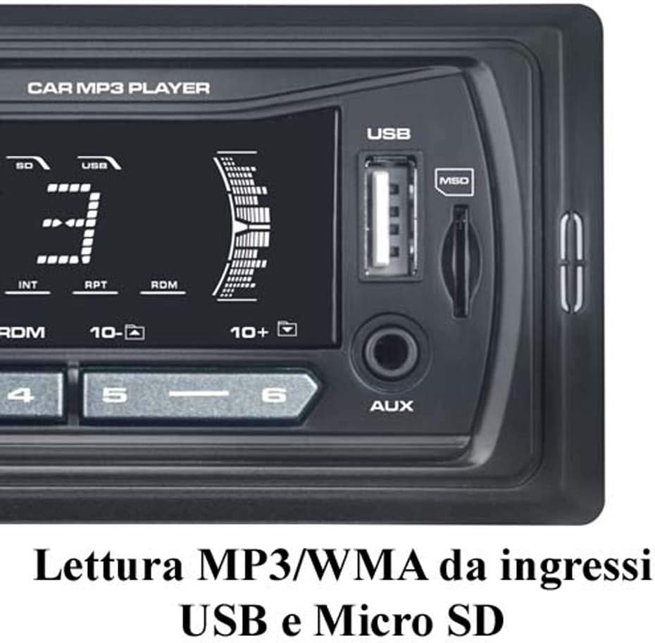 Majestic SA400BTUSBAX Lettore Car 100w Bt Mp3 Usb Aux V.voce Ill.bianco