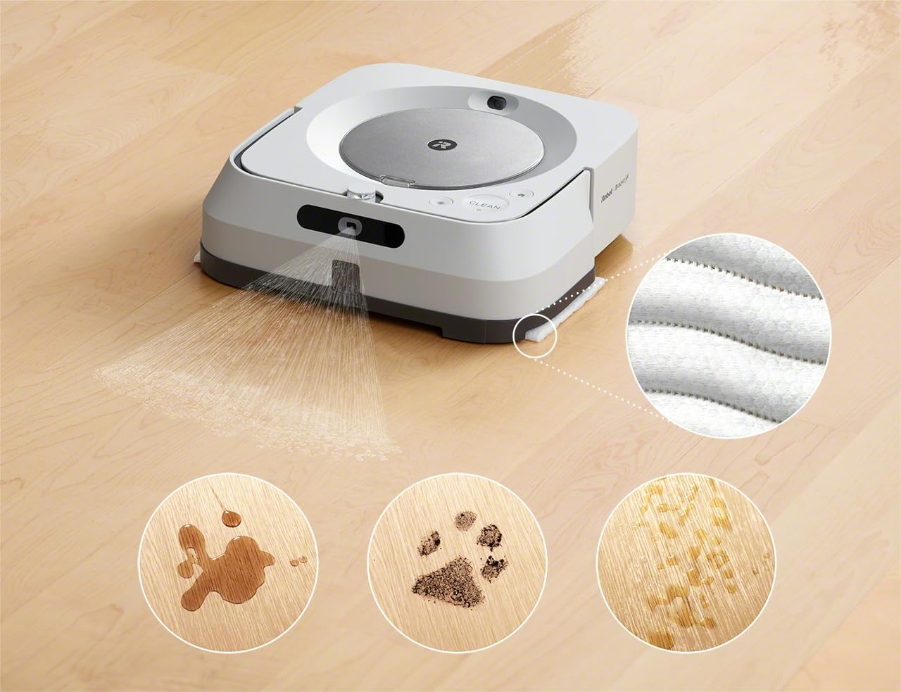 Irobot BRAAVAM6 Robot Lavapavimenti Wifi Secco/umido Bianco