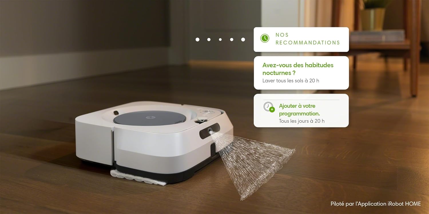 Irobot BRAAVAM6 Robot Lavapavimenti Wifi Secco/umido Bianco
