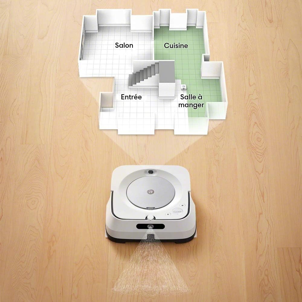 Irobot BRAAVAM6 Robot Lavapavimenti Wifi Secco/umido Bianco