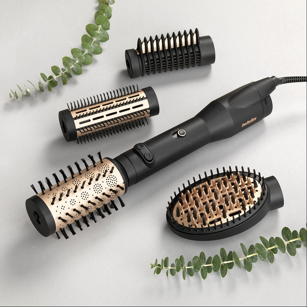 Babyliss AS970E Spazzola Capelli 4acc. Funz.ionica 2temp. Nero
