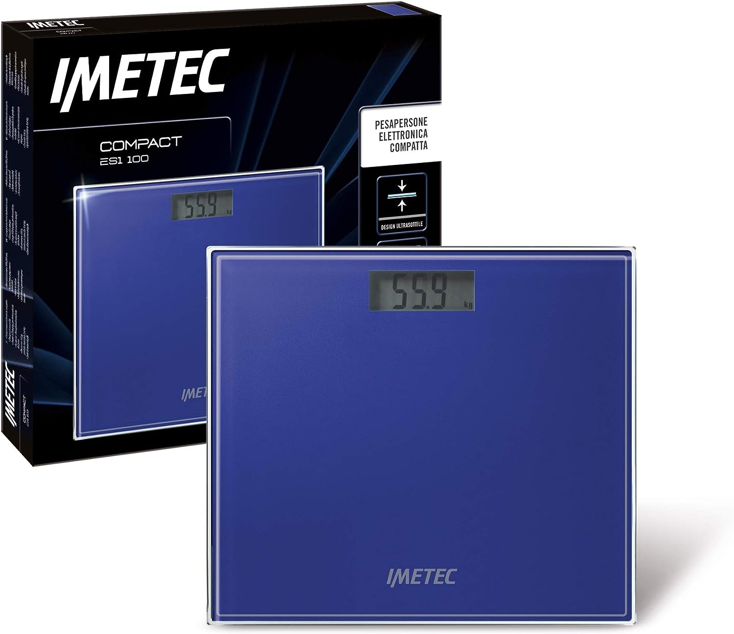 Imetec 5813 Bilancia Pers.dig. 150kg/0.1kg Blu