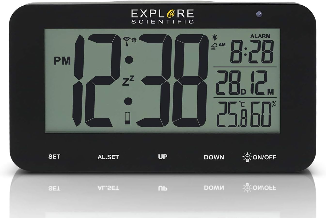 Explore Scientific RDC1004WHITE Sveglia Tavolo Snooze Bianco