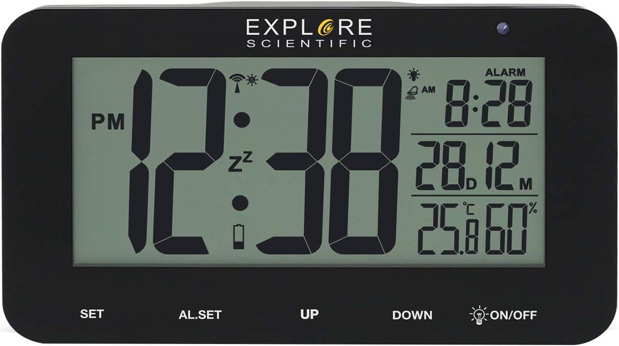 Explore Scientific RDC1004WHITE Sveglia Tavolo Snooze Bianco