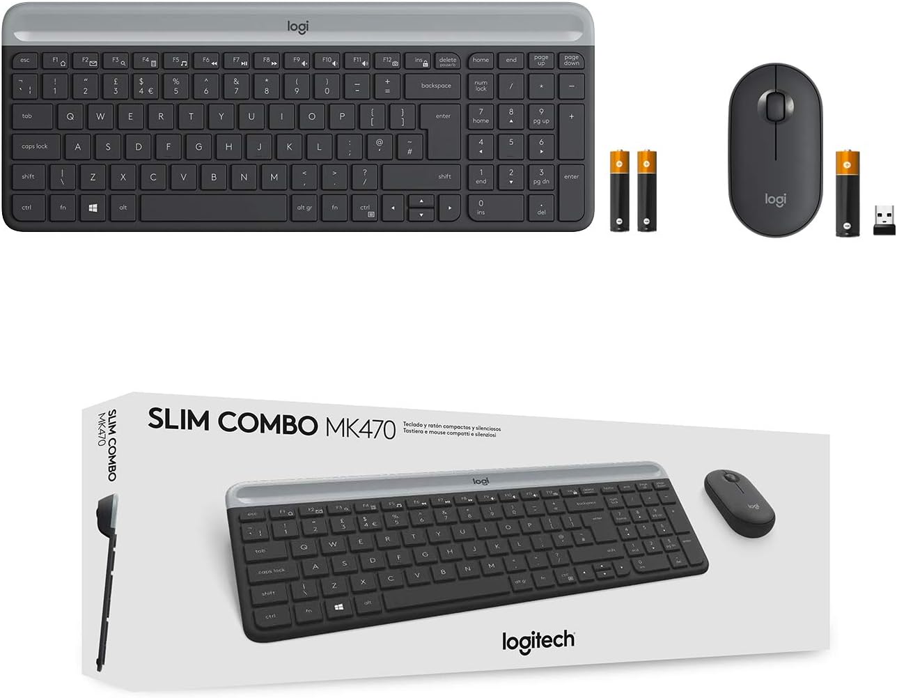 Logitech 920009196 Tastiera+mouse Mk470 Wlss Graphite