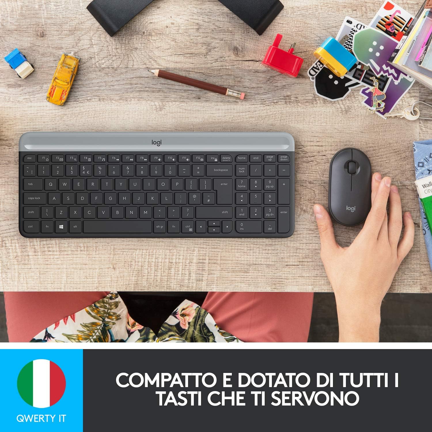 Logitech 920009196 Tastiera+mouse Mk470 Wlss Graphite