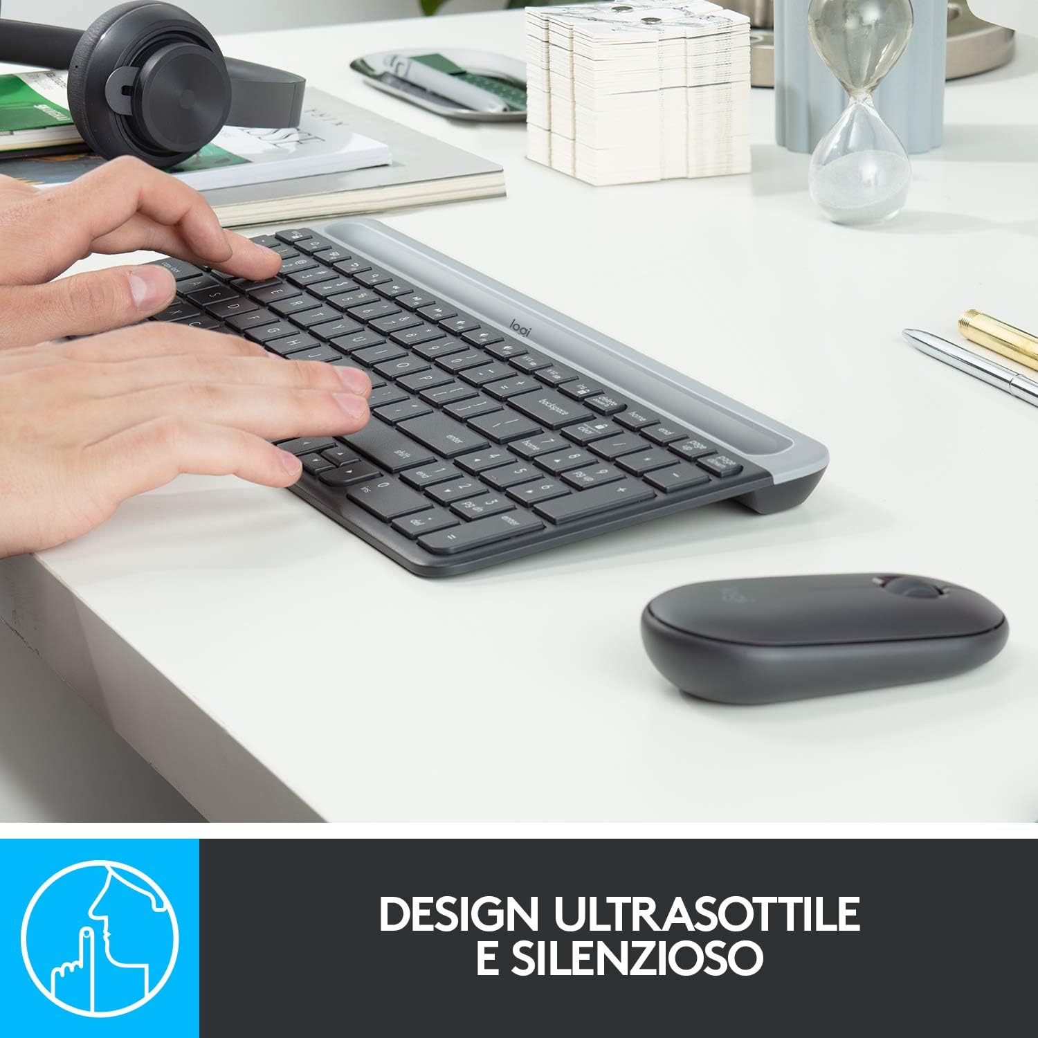 Logitech 920009196 Tastiera+mouse Mk470 Wlss Graphite