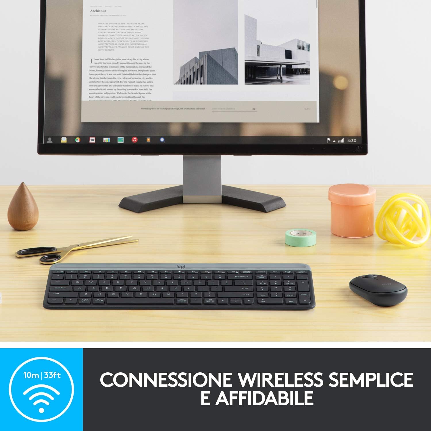 Logitech 920009196 Tastiera+mouse Mk470 Wlss Graphite
