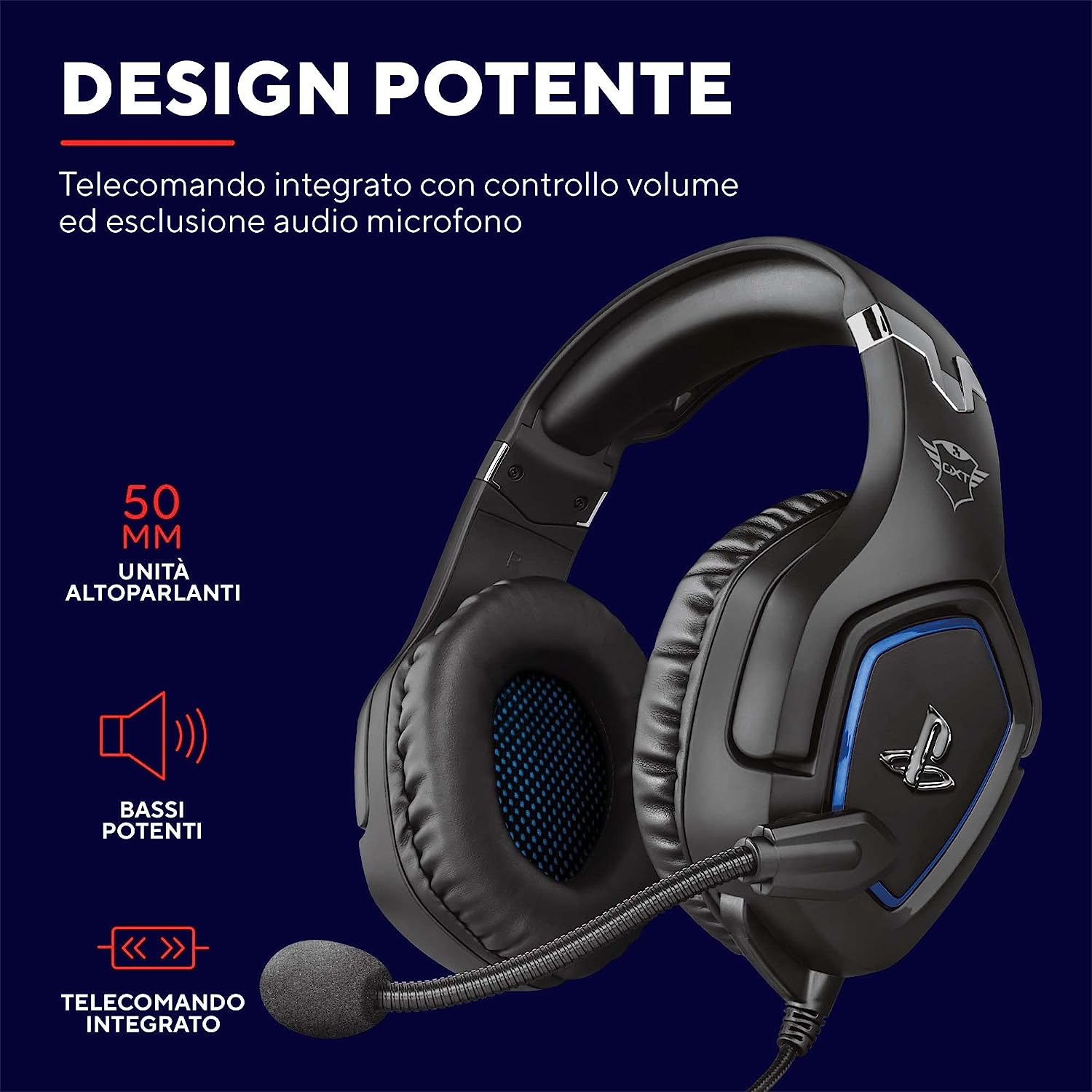 Trust Gaming GXT 488 FORZE Cuffie da gaming per PS4™ e PS5™ Nero