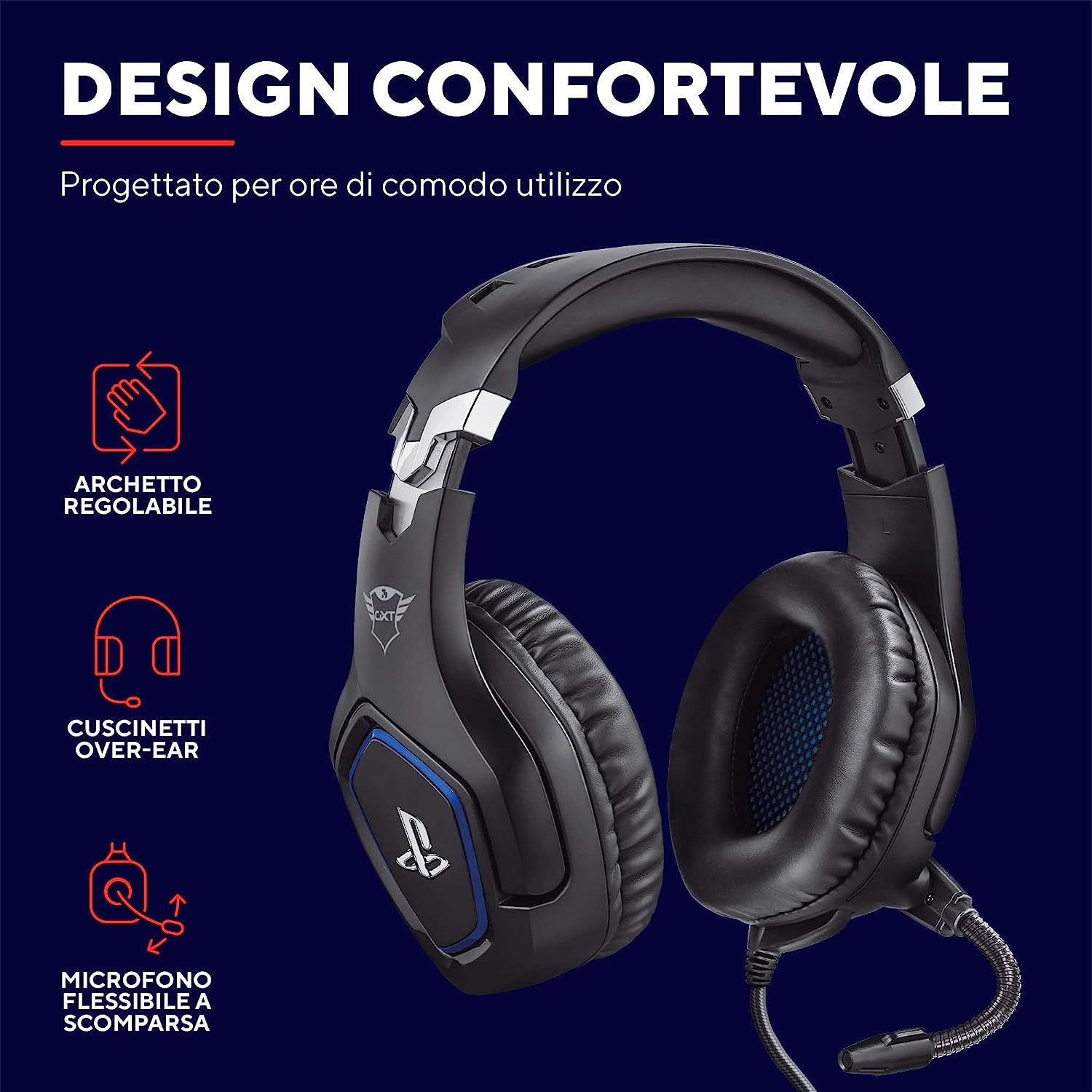 Trust Gaming GXT 488 FORZE Cuffie da gaming per PS4™ e PS5™ Nero