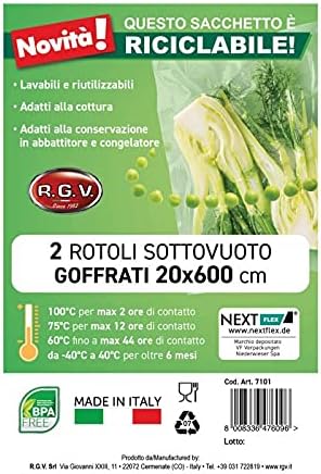 Rgv 7101 Rotolo X Alim. Goffrato Riciclabile 20cmx6mt 2pz