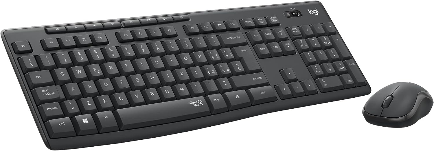 Logitech 920009797 Tastiera Wireless +mouse Mk295 Silent Graphite