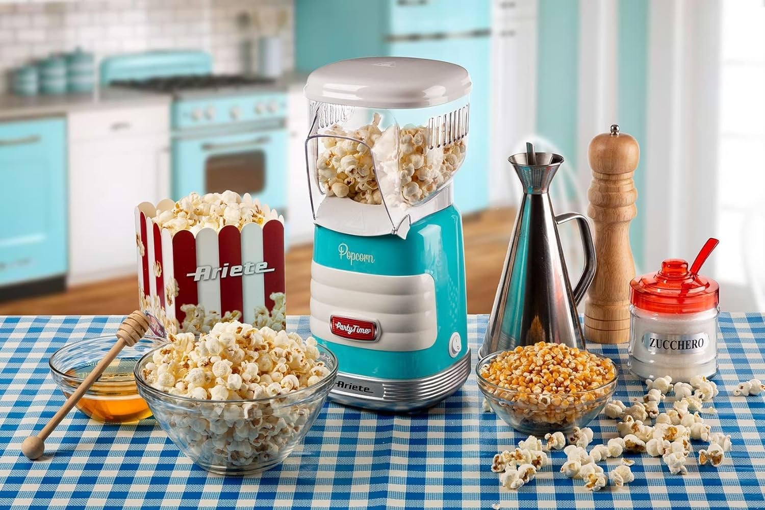 Ariete 2956 M.popcorn 1000w Cott.aria Calda Azzurro