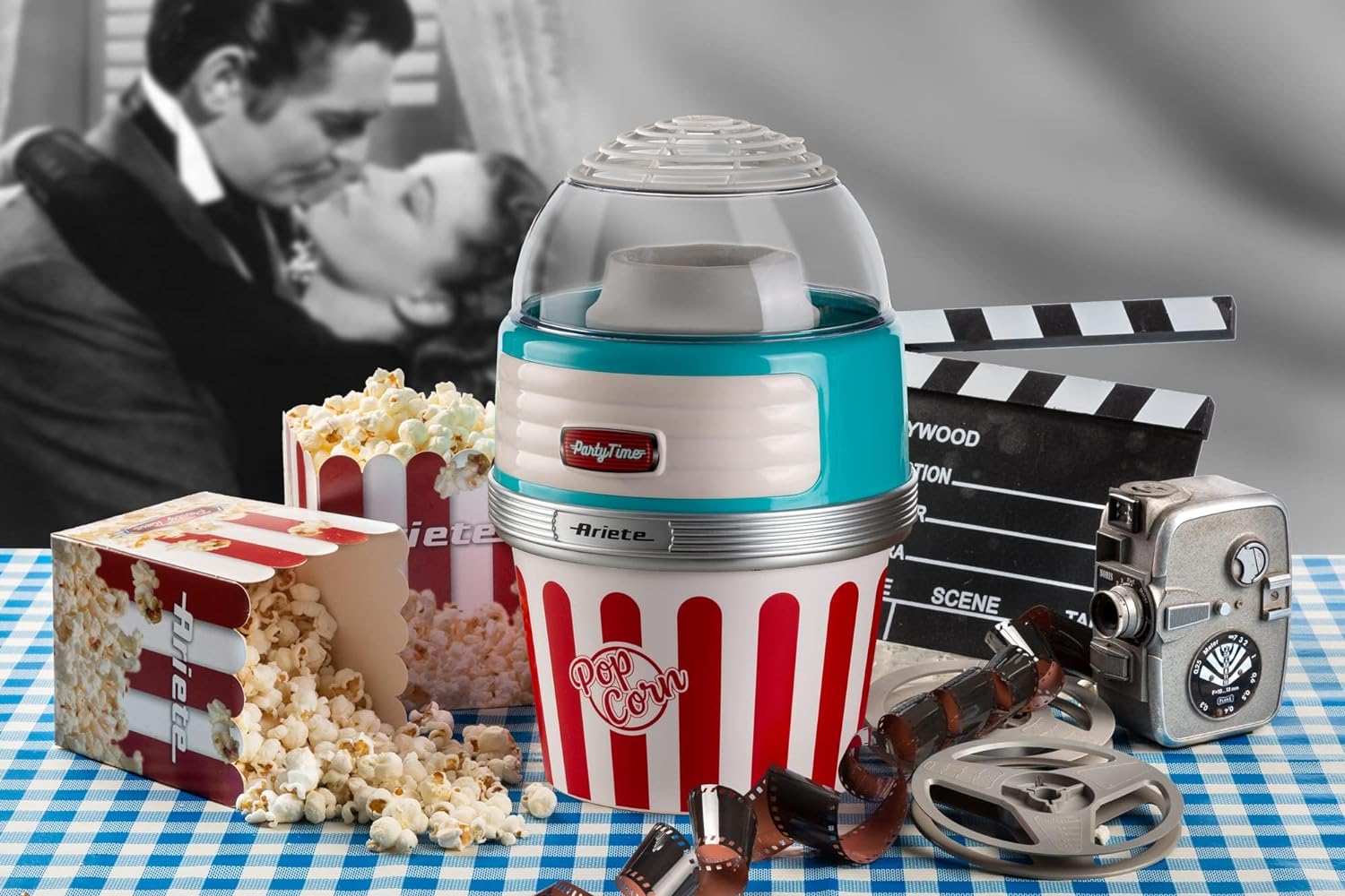 Ariete 2957 M.popcorn 1000w Cott.aria Calda C/contenit Azzurro