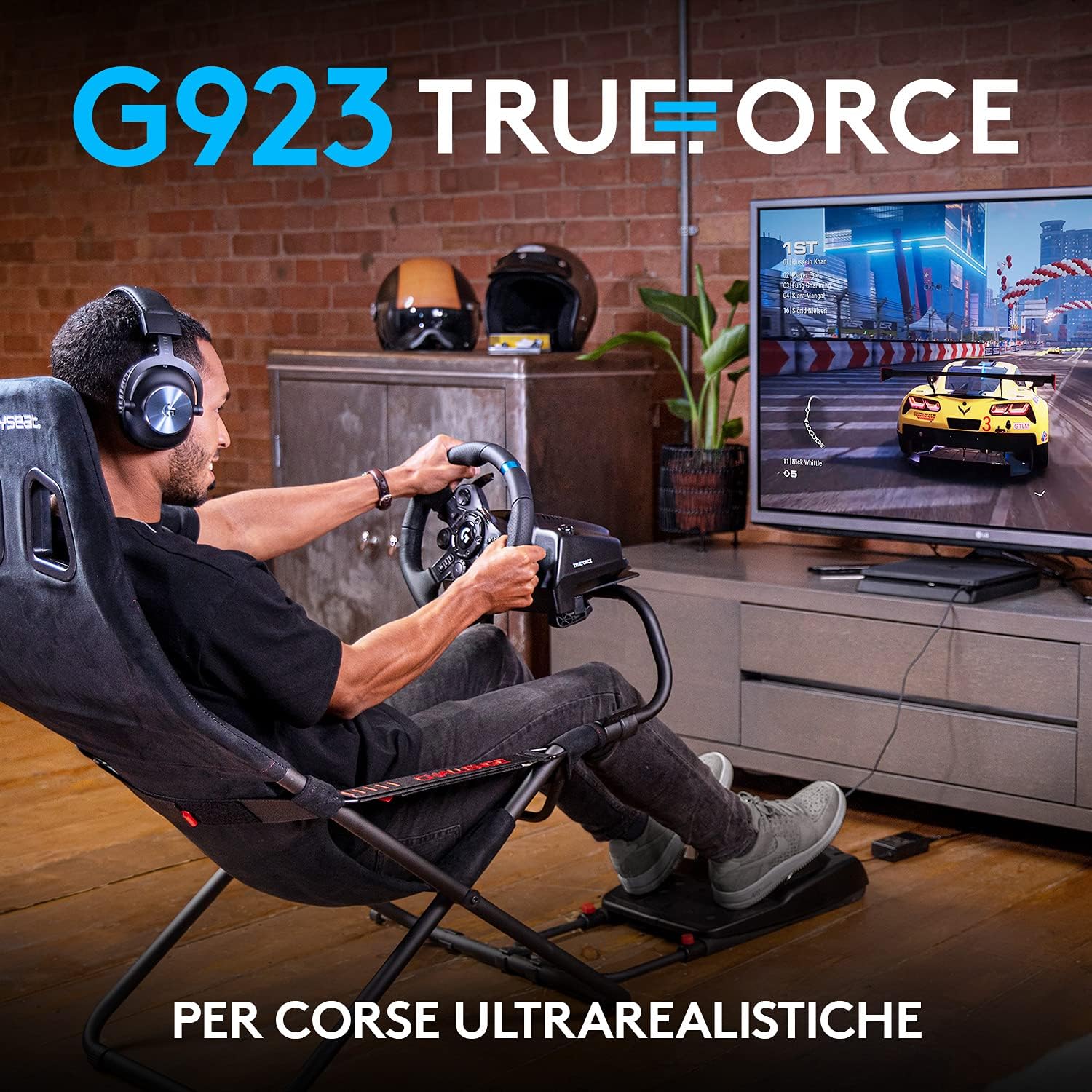 Logitech 941000149 Volante C/pedali X Ps5/ps4 Pc Pelle G923 Nero