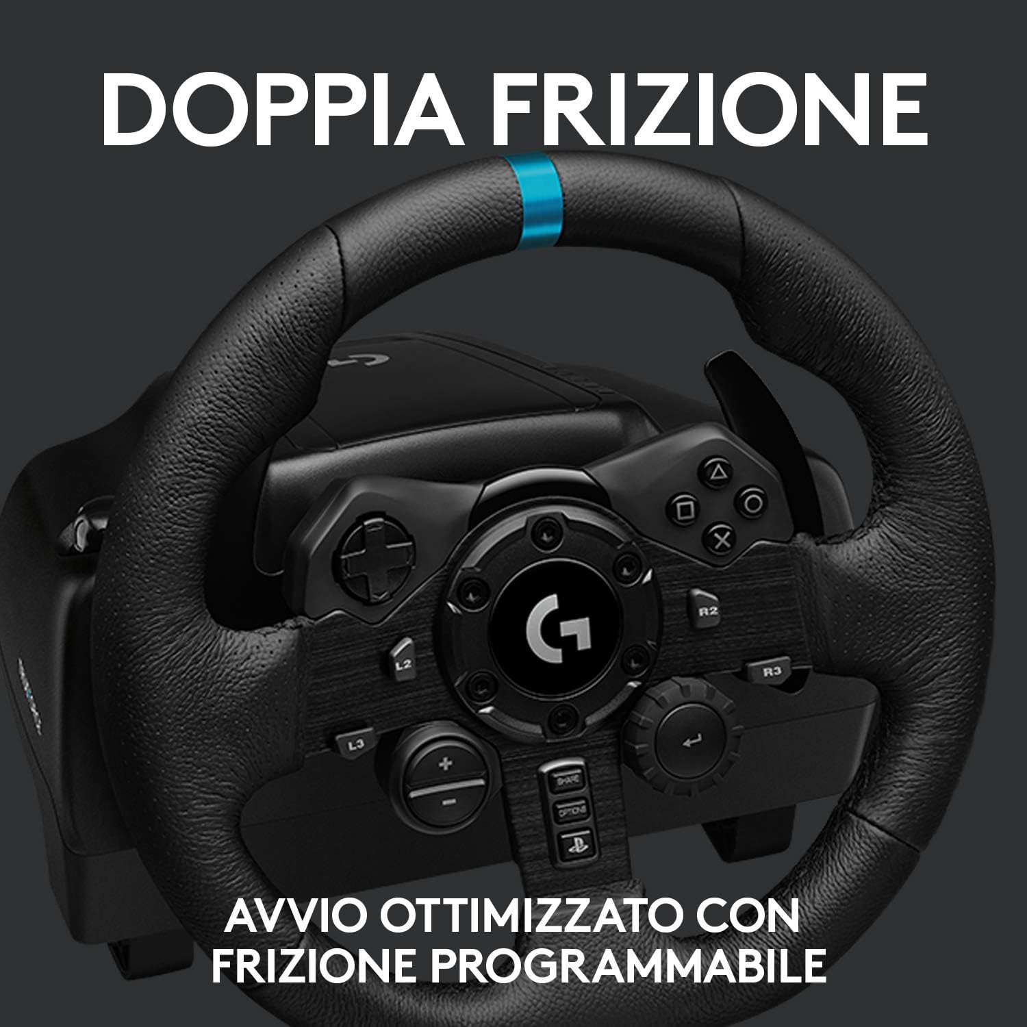 Logitech 941000149 Volante C/pedali X Ps5/ps4 Pc Pelle G923 Nero