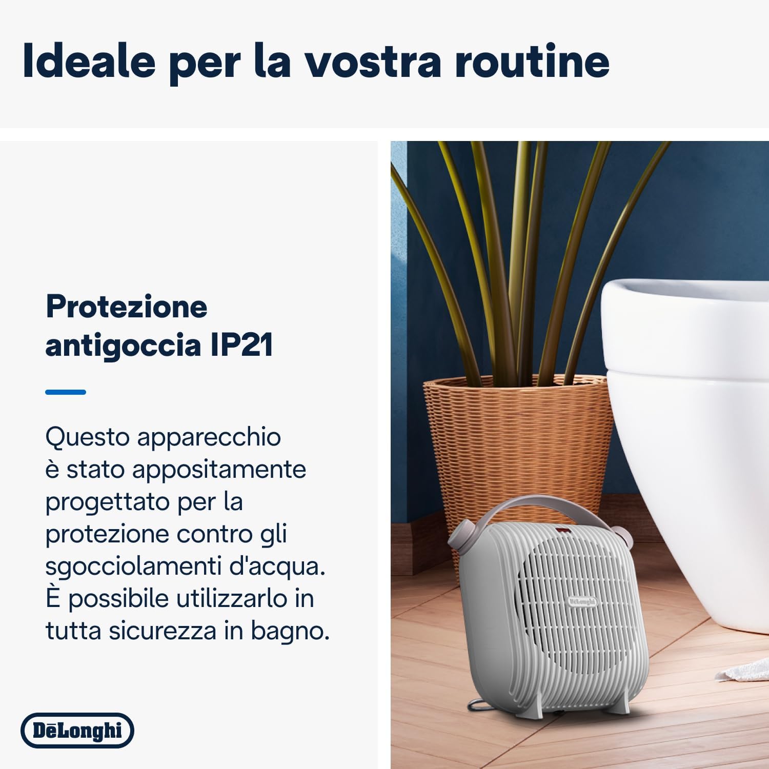 De Longhi Termoventilatore Capsule Hobby Bianco e rosa