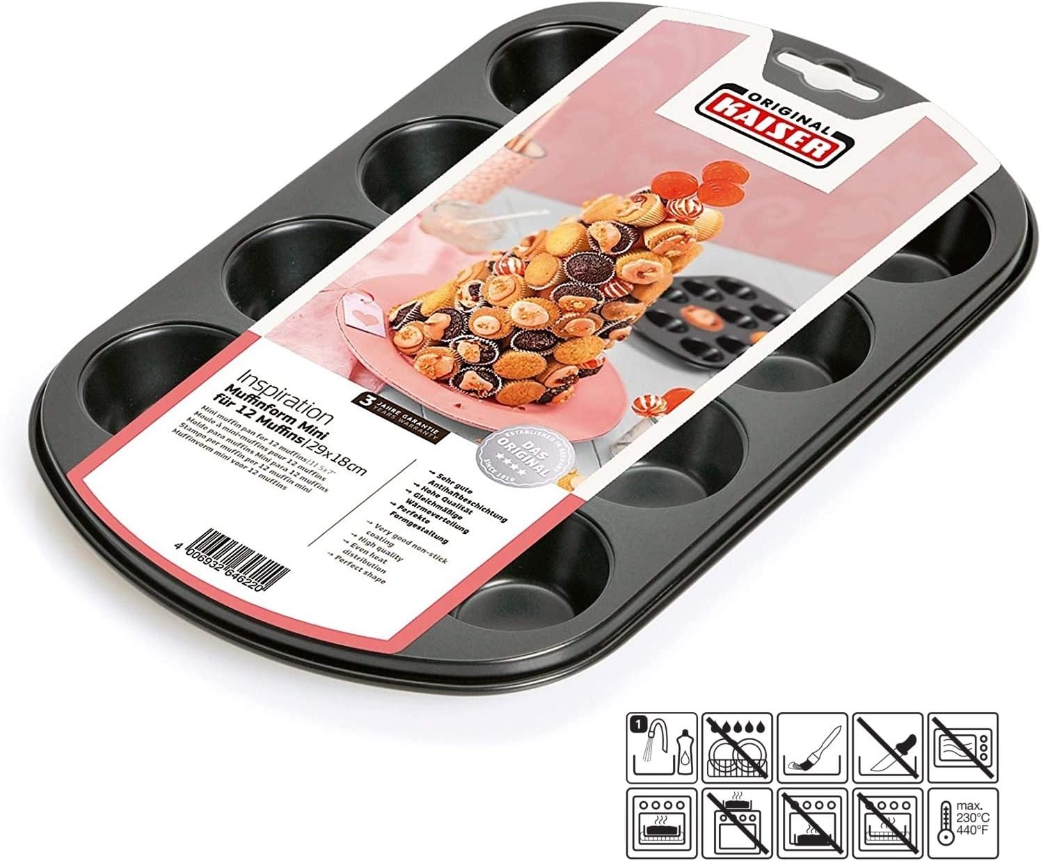 Kaiser 020005646206 Stampo 12 Muffin