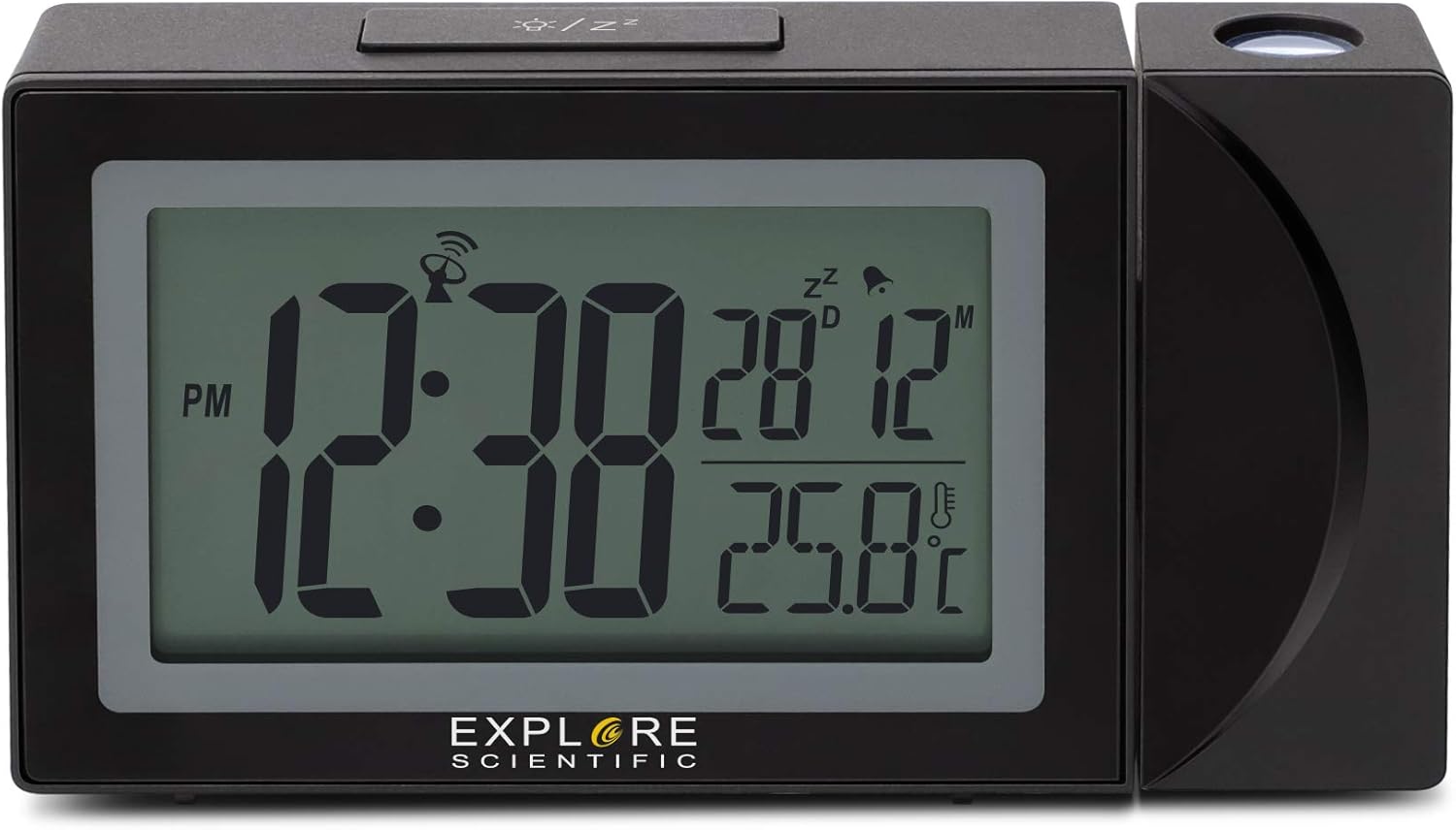 Explore Scientific RDP1002 Orologio C/proiez.ora/data/sveglia/temp.int.nero