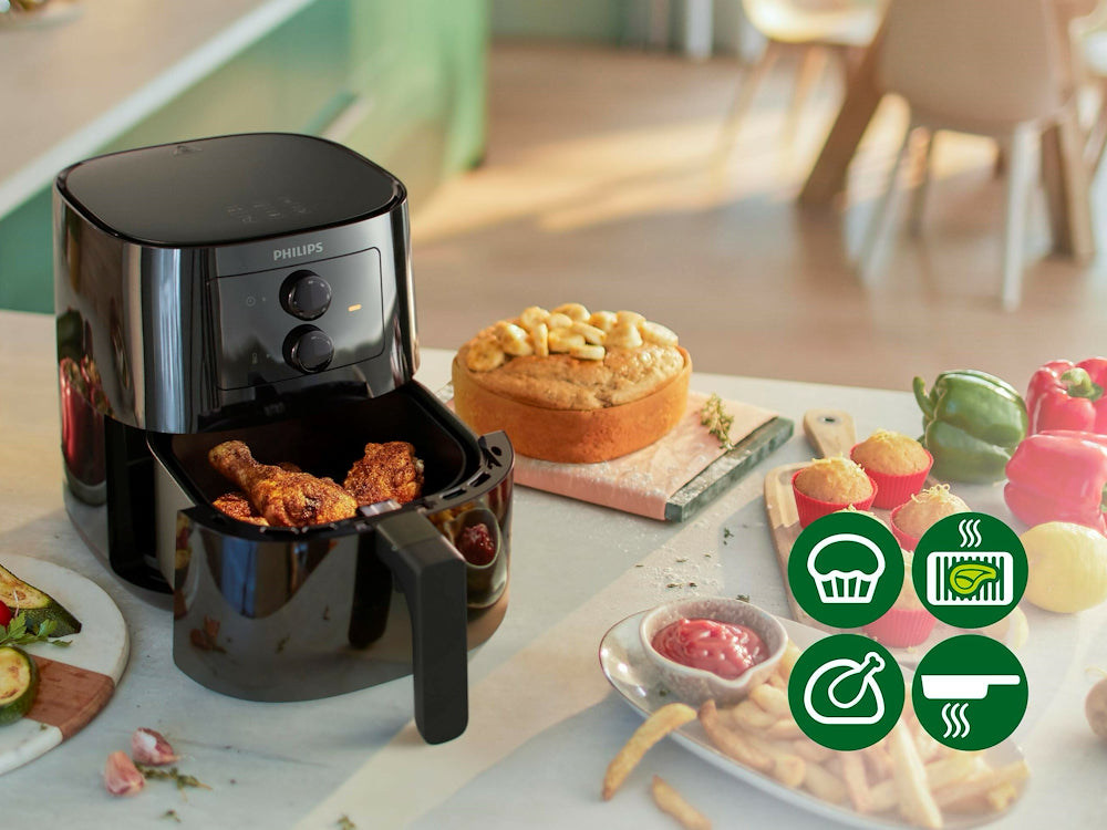 Philips HD920090 Friggitrice Ad Aria 1400w 4.1lt/0.8kg Nero