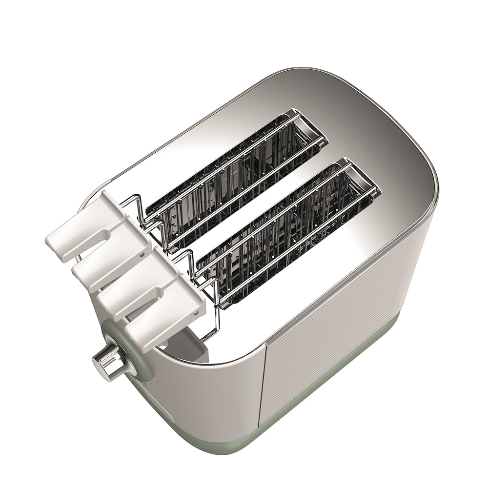 Imetec 7477 Tostapane 600w 10liv. 2scomp. Grantoast Bia/verde
