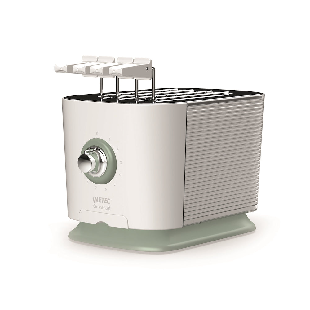 Imetec 7477 Tostapane 600w 10liv. 2scomp. Grantoast Bia/verde