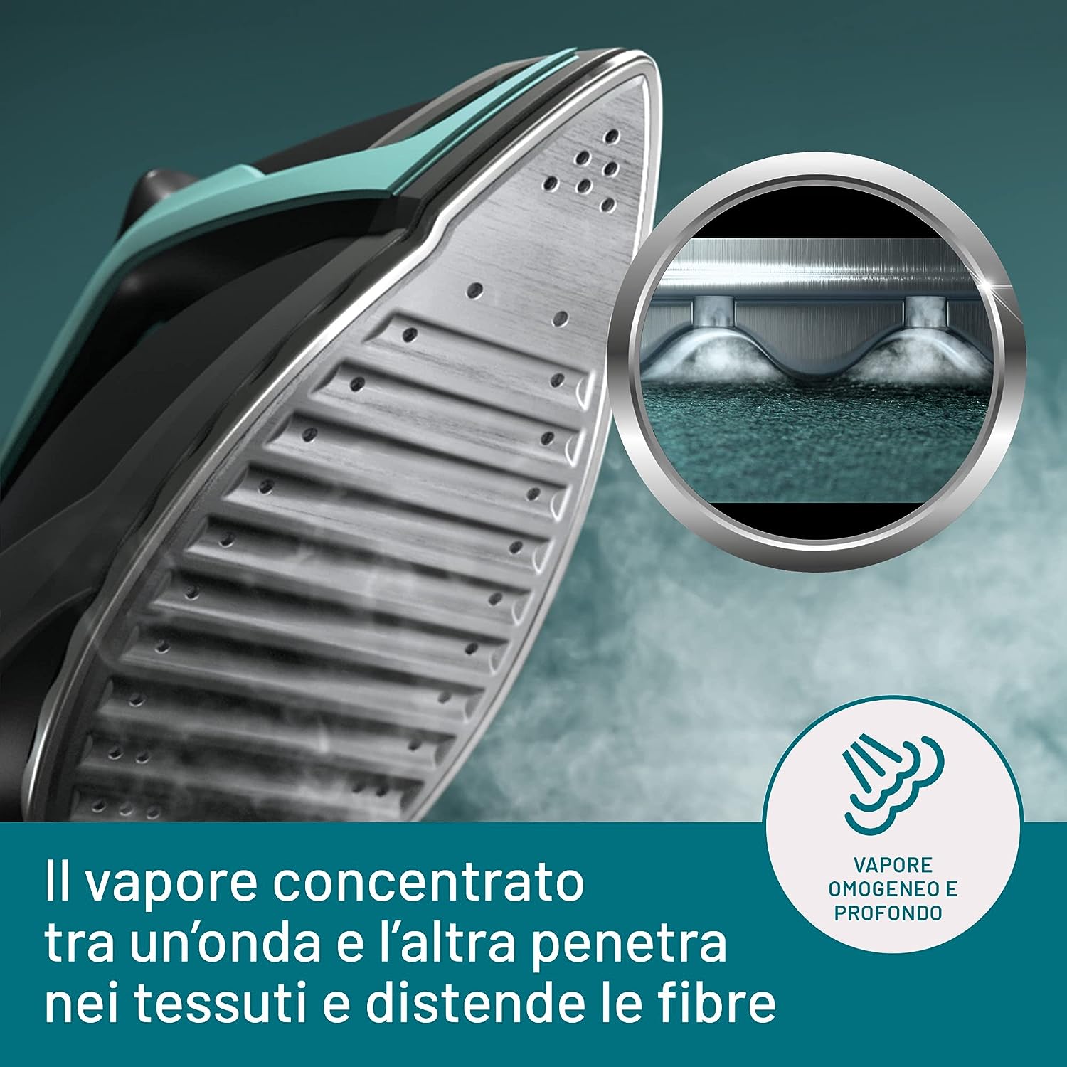 Imetec 9027 Ferro Vapore 2400w Onda F1 Zerocalc Nero