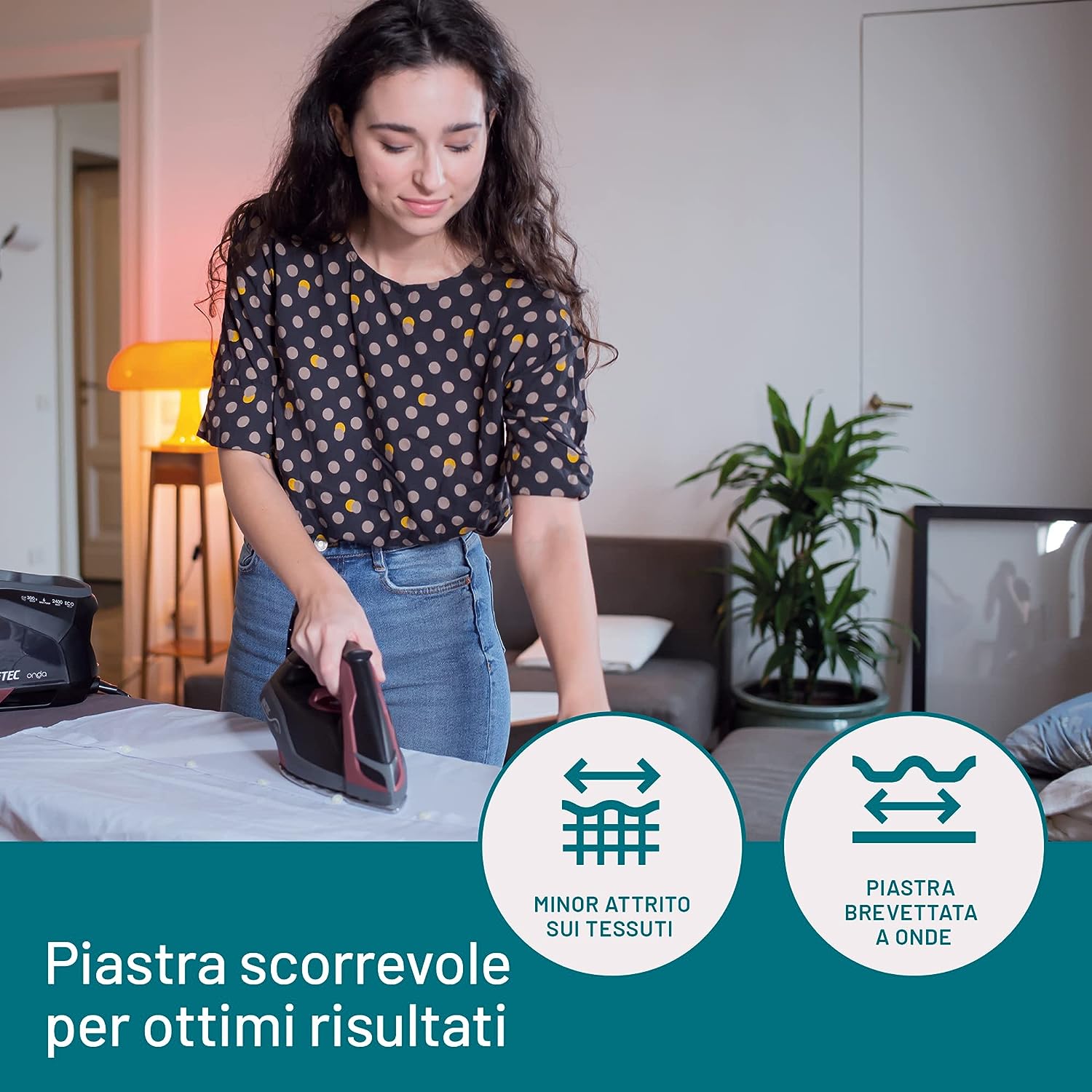 Imetec 9027 Ferro Vapore 2400w Onda F1 Zerocalc Nero