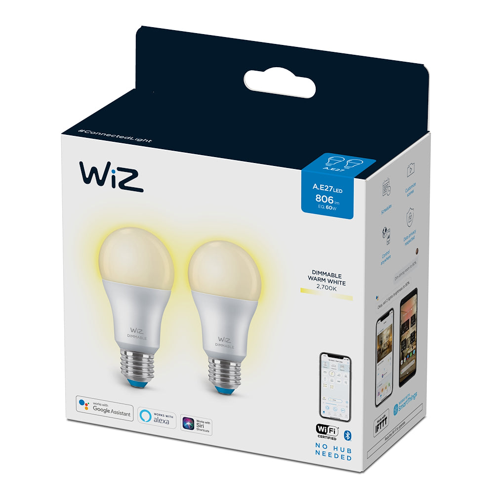 Wiz 929002450232 Lamp.led Dim Goccia Smerigliata 60w E27 2pz