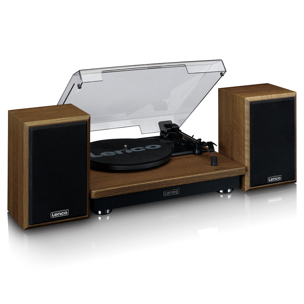 Lenco LS100WD Giradischi 33-45-78 20w Bt Aux Legno