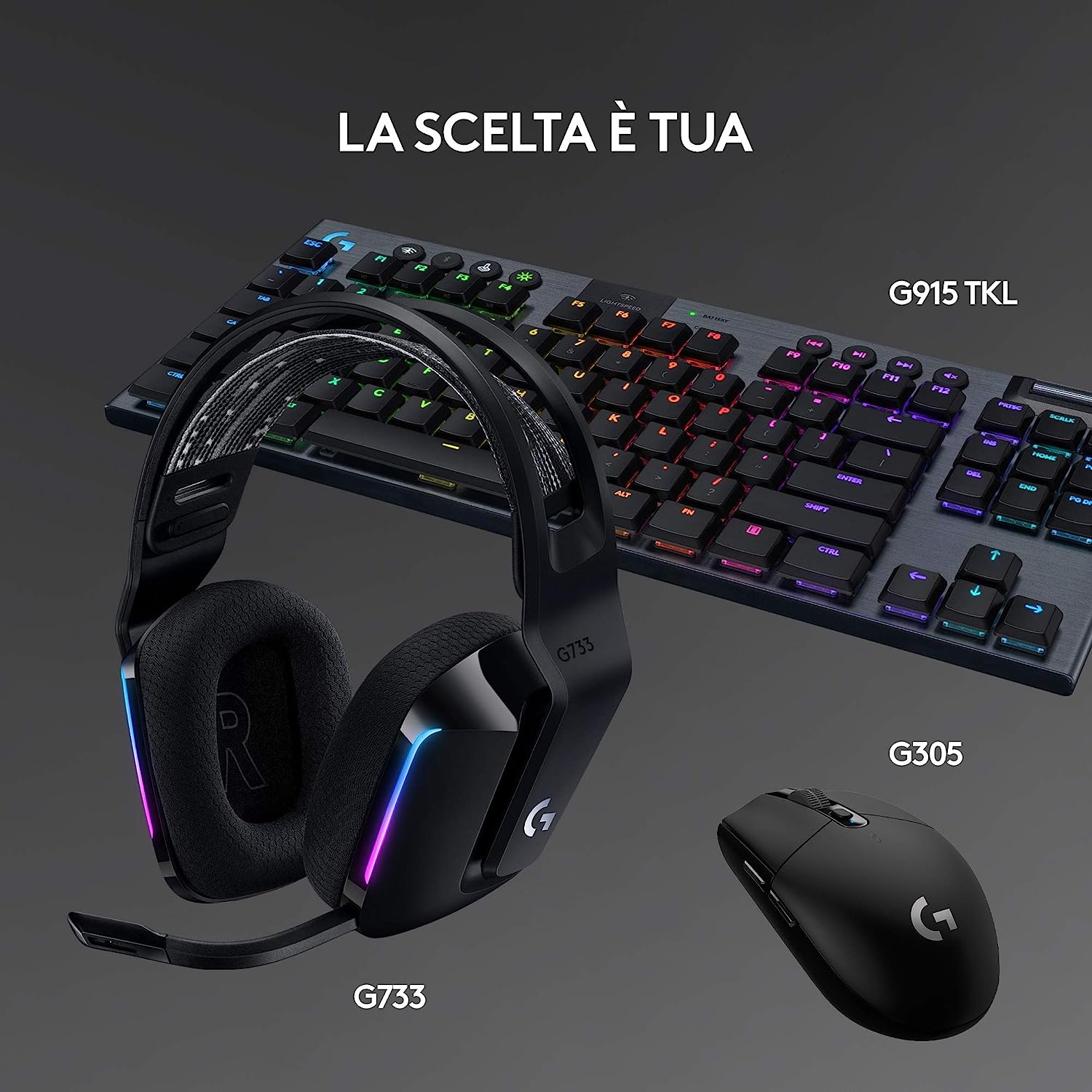 Logitech 981000864 Cuffia Game Wlss Lightspeed Rgb G733 Black Pc/con