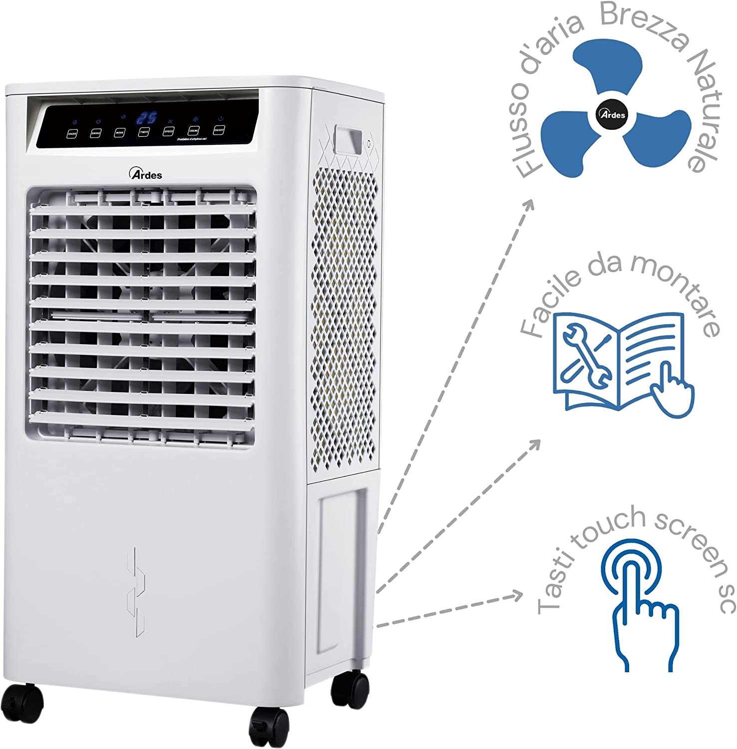 Ardes AR5R14 Raffrescatore 80w 3 velocità 14 litri