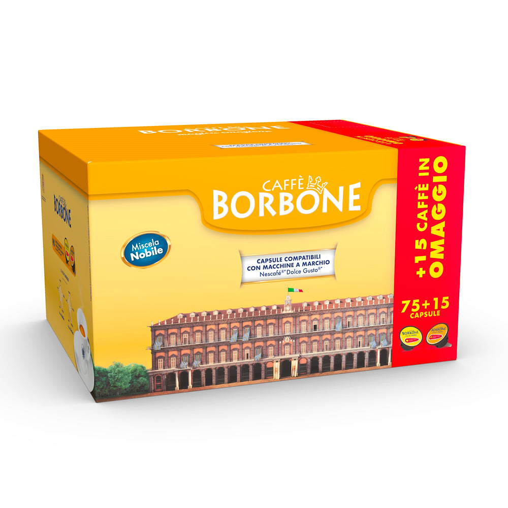 Caffè Borbone Confezione 75+15 Capsule Dolce Gusto Miscela Nobile