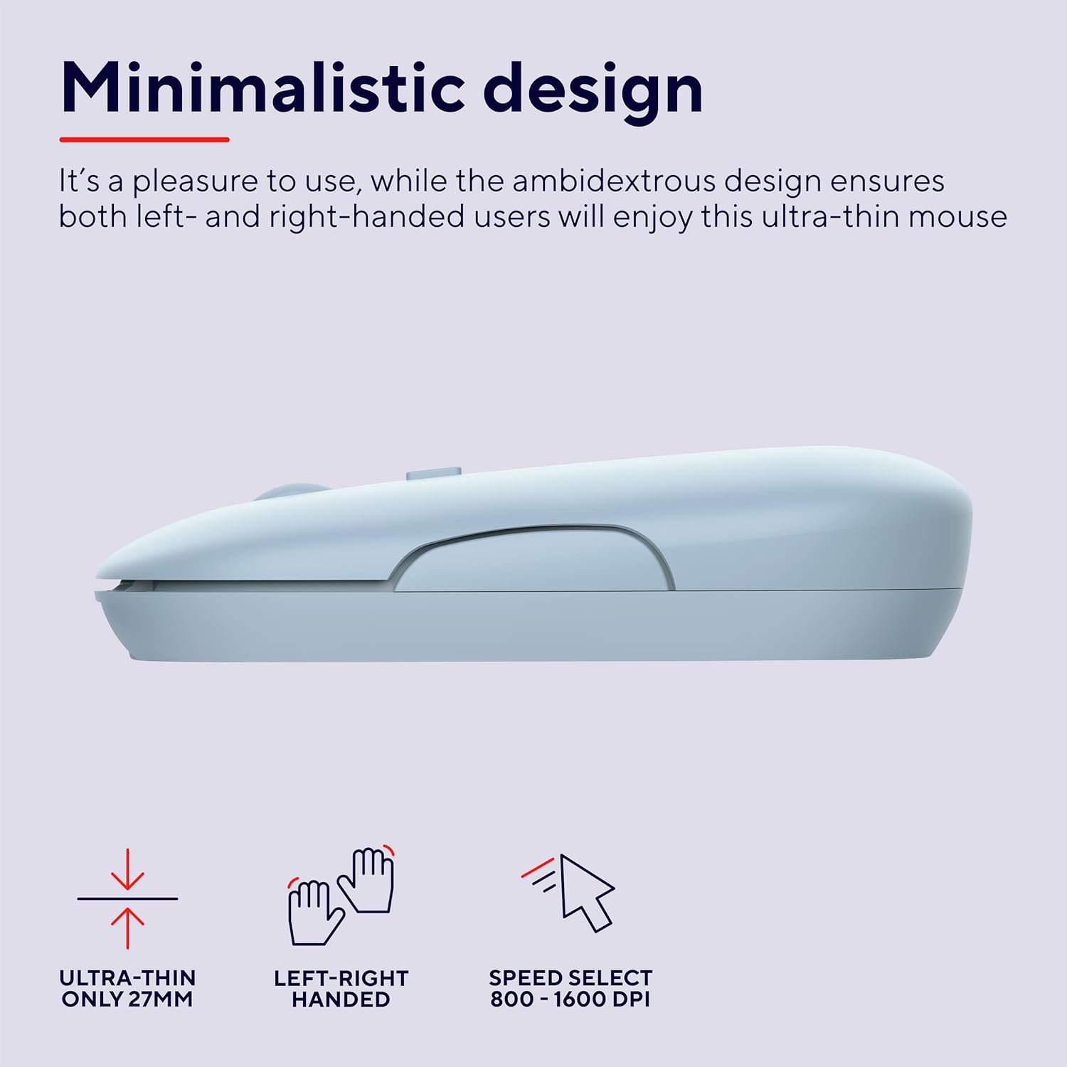 Trust Puck Mouse ultrasottile wireless ricaricabile Blu